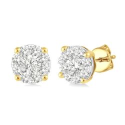 Shine Bright IonLysXe 14K White Gold Diamond Earrings