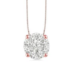 Chantilly Round Shape Shine Bright Essential Diamond Solitaire Pendant