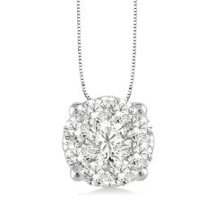 Ophelia Round Shape Shine Bright Essential Diamond Solitaire Pendant