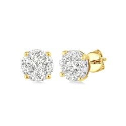 Shine Bright IsIsLo OraIon 14K White Gold Diamond Earrings