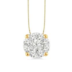 Fable Artemis Round Shape Shine Bright Essential Diamond Solitaire Pendant