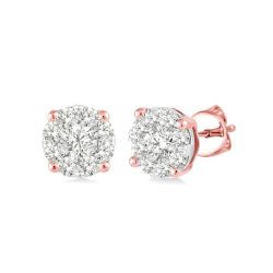 Shine Bright ThVel 14K White Gold Diamond Earrings