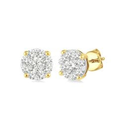 Shine Bright ZenRa 14K White Gold Diamond Earrings