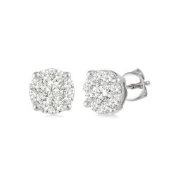 Shine Bright PhoVelVer RaNoOra 14K White Gold Diamond Earrings