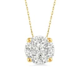 Artemis Aurora Round Shape Shine Bright Essential Diamond Solitaire Pendant