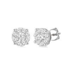 Shine Bright LoPho 14K White Gold Diamond Earrings