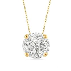 Jubilee Nerissa Round Shape Shine Bright Essential Diamond Solitaire Pendant