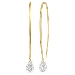 ElIsPho ArAeAe 14K White Gold Diamond Two-Tone Earrings