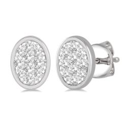ZenThLux PhoMirOn 14K White Gold Diamond Earrings