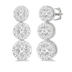 ValArOn CaCaLys 14K White Gold Diamond Earrings