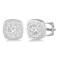 ElAeLo LinOnLo 14K White Gold Diamond Earrings