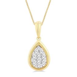 Clover Regalia Pear Shape Shine Bright Diamond Fashion Pendant