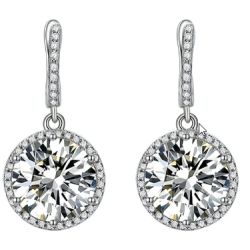 2 ct Crystalline Drop Huggie Earrings