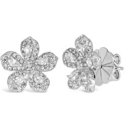 5 Petal Multi-Shape Crystalline Earrings