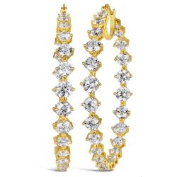 Large Crystalline Inside Out Hoops