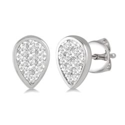 VerElIon CelCaSol 14K White Gold Diamond Earrings
