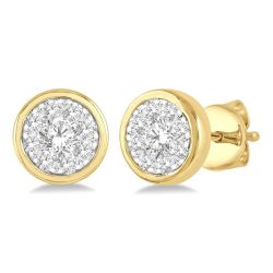 Round Shape Shine Bright Essential Diamond Stud Earrings