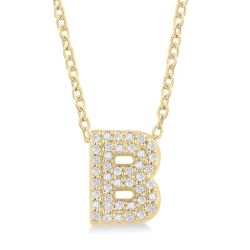 Quorra Lilith Bubble 'B' Initial Diamond Pendant