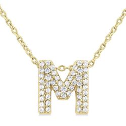 Felina Sabine Bubble 'M' Initial Diamond Pendant