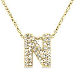 Bubble 'N' Initial Diamond Pendant