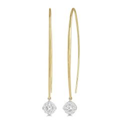 Shine Bright IonXe 14K White Gold Diamond Halo Earrings