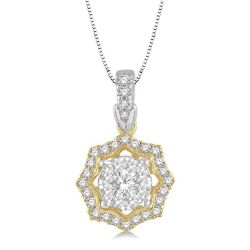 Lilith Nettle Round Shape Halo Shine Bright Diamond Fashion Pendant