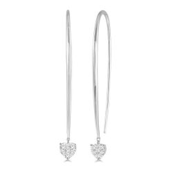 VelRaVer 14K White Gold Diamond Earrings