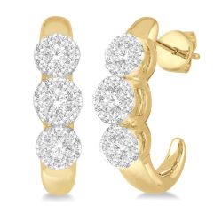 AeTh CelZenVel 14K White Gold Diamond Earrings