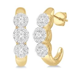 DorThMir ArVerCel 14K White Gold Diamond Earrings
