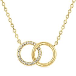 Chantilly Echo Circle Interlock Petite Diamond Fashion Pendant