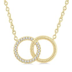 Lilith Calypso Circle Interlock Petite Diamond Fashion Pendant