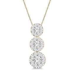 Iolanthe Grandeur Round Shape Past Present & Future Shine Bright Essential Diamond Pendant