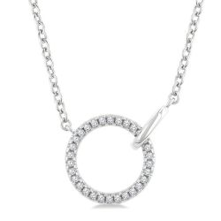 Starling Ophelia Circle Interlock Petite Diamond Fashion Pendant