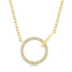Wren Zinnia Circle Interlock Petite Diamond Fashion Pendant