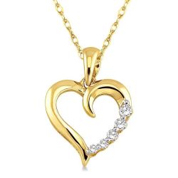 Eclipse Quiana Heart Shape Journey Diamond Fashion Pendant