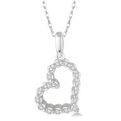 Tempest Lark Heart Shape Diamond Fashion Pendant