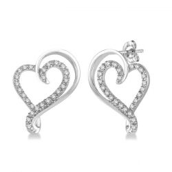 Heart Shape Diamond Earrings