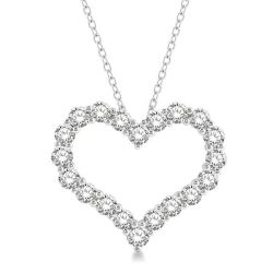 Cyra Orchid Heart Shape Diamond Fashion Pendant