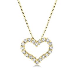 Tide Silhouette Heart Shape Diamond Fashion Pendant