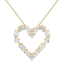 Eclipse Juno Heart Mixed Shape Diamond Fashion Pendant