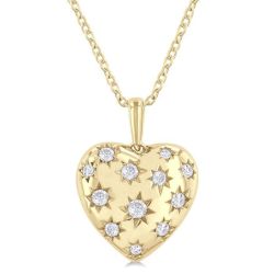 Nova Gaia Puffed Heart Shape Diamond Pendant