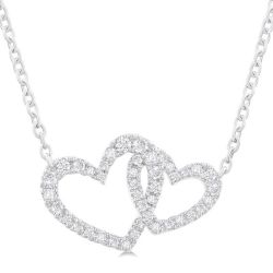 Brisa Wisteria Double Heart Shape Diamond Fashion Pendant