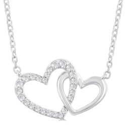 Lyric Quiana Double Heart Shape Diamond Fashion Pendant