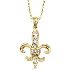 Maia Fleur De Lis Diamond Pendant