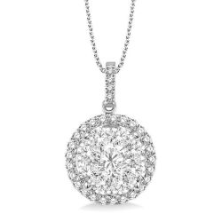 Couture Round Shape Halo Shine Bright Essential Diamond Pendant