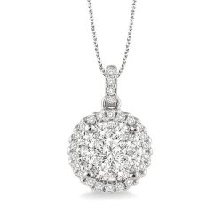 Nerissa Cyra Round Shape Halo Shine Bright Essential Diamond Pendant