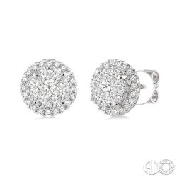 Shine Bright ValNoLo LinLinIon 14K White Gold Diamond Pave Earrings