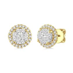 Shine Bright XeCelLux LoNoPho 14K White Gold Diamond Pave Earrings