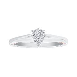 Diamond Pear Shaped Cluster Engagement Ring