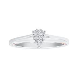 Diamond Pear Shaped Cluster Engagement Ring